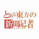 とある東方の新聞記者（しゃめいまる）