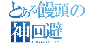 とある饅頭の神回避（あ、あぶねぇぇぇーー！？）