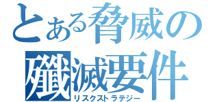 とある脅威の殲滅要件（リスクストラテジー）