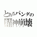 とあるパンダの精神崩壊（トランス）