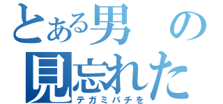 とある男の見忘れた（テガミバチを）