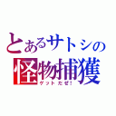 とあるサトシの怪物捕獲（ゲットだぜ！）