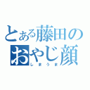 とある藤田のおやじ顔（しまうま）