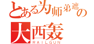 とある为师弟遮风挡雨の大西轰（ＲＡＩＬＧＵＮ）