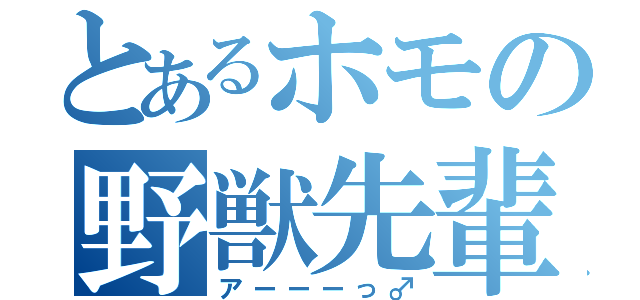 とあるホモの野獣先輩（アーーーっ♂）