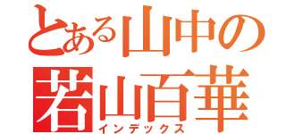 とある山中の若山百華（インデックス）