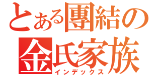 とある團結の金氏家族（インデックス）