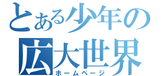 とある少年の広大世界（ホームページ）