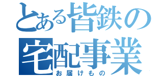 とある皆鉄の宅配事業（お届けもの）