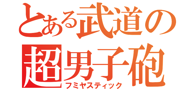 とある武道の超男子砲（フミヤスティック）