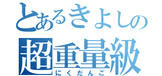 とあるきよしの超重量級（にくだんご）