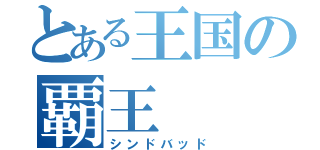 とある王国の覇王（シンドバッド）