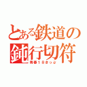 とある鉄道の鈍行切符（青春１８きっぷ）