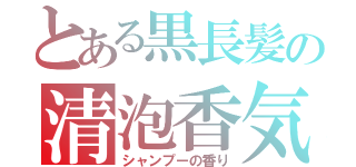 とある黒長髪の清泡香気（シャンプーの香り）