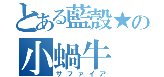 とある藍殼★の小蝸牛（サファイア）