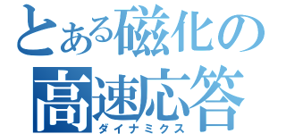 とある磁化の高速応答（ダイナミクス）