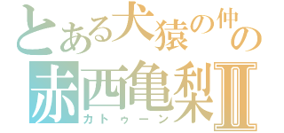 とある犬猿の仲の赤西亀梨Ⅱ（カトゥーン）