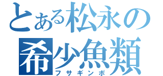 とある松永の希少魚類（フサギンポ）