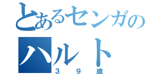 とあるセンガのハルト（３９歳）