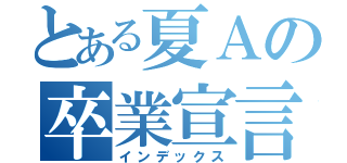 とある夏Ａの卒業宣言（インデックス）