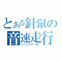 とある針鼠の音速走行（ソニックブースト）