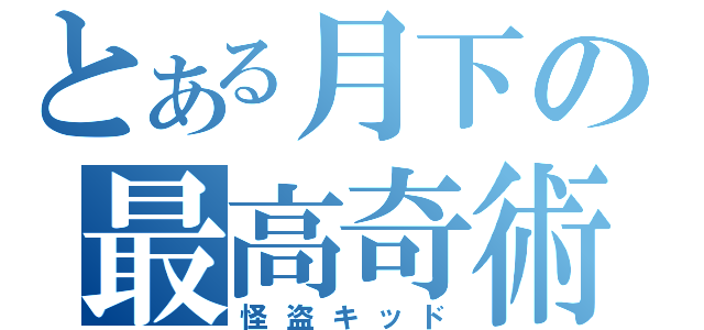 とある月下の最高奇術師（怪盗キッド）