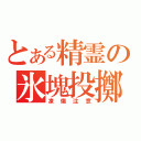 とある精霊の氷塊投擲（凍傷注意）