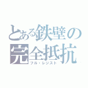 とある鉄壁の完全抵抗（フル・レジスト）