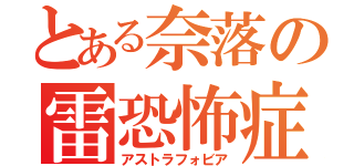 とある奈落の雷恐怖症（アストラフォビア）