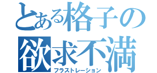 とある格子の欲求不満（フラストレーション）