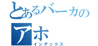 とあるバーカのアホ（インデックス）