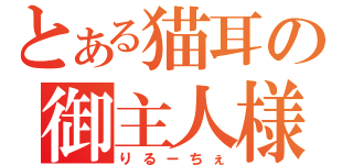 とある猫耳の御主人様（りるーちぇ）