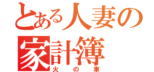 とある人妻の家計簿（火の車）