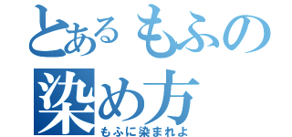 とあるもふの染め方（もふに染まれよ）