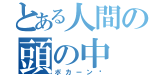 とある人間の頭の中（ポカーン〜）