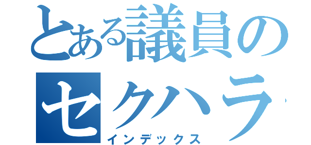 とある議員のセクハラ発言（インデックス）