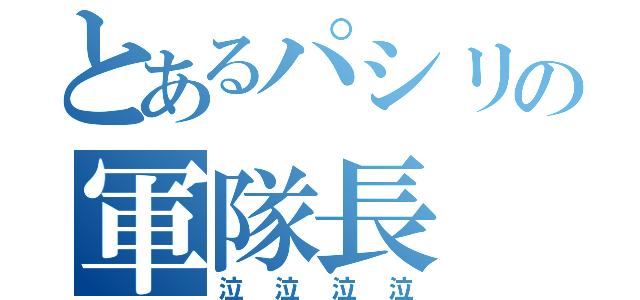 とあるパシリの軍隊長（泣泣泣泣）