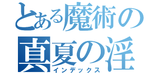 とある魔術の真夏の淫夢（インデックス）