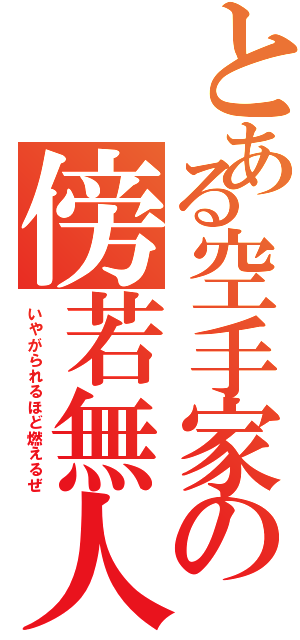 とある空手家の傍若無人（いやがられるほど燃えるぜ）