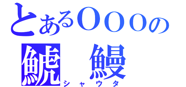 とあるＯＯＯの鯱 鰻 鮹（シャウタ）