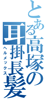 とある高塚の耳掛長髪（ヘルメックス）