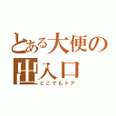 とある大便の出入口（どこでもドア）