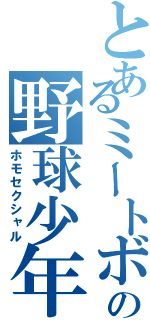 とあるミートボールの野球少年（ホモセクシャル）