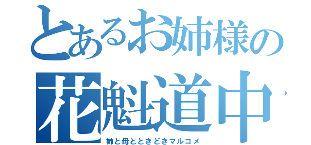 とあるお姉様の花魁道中（姉と母とときどきマルコメ）