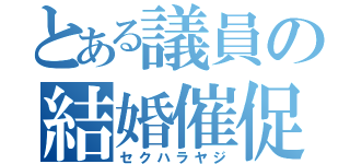 とある議員の結婚催促（セクハラヤジ）