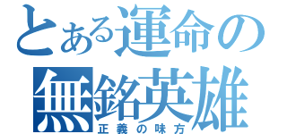 とある運命の無銘英雄（正義の味方）