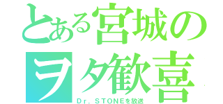 とある宮城のヲタ歓喜（Ｄｒ．ＳＴＯＮＥを放送）