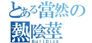 とある當然の熱陰莖（ＢｕｌｌＤｉｃｋ）