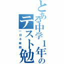 とある中学１年生のテスト勉強Ⅱ（一日８時間）