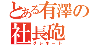 とある有澤の社長砲（グレネード）